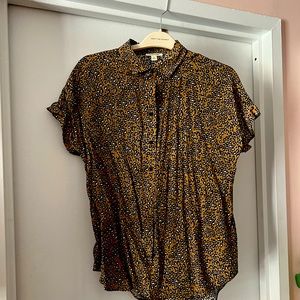 Goodthreads leopard print button down
